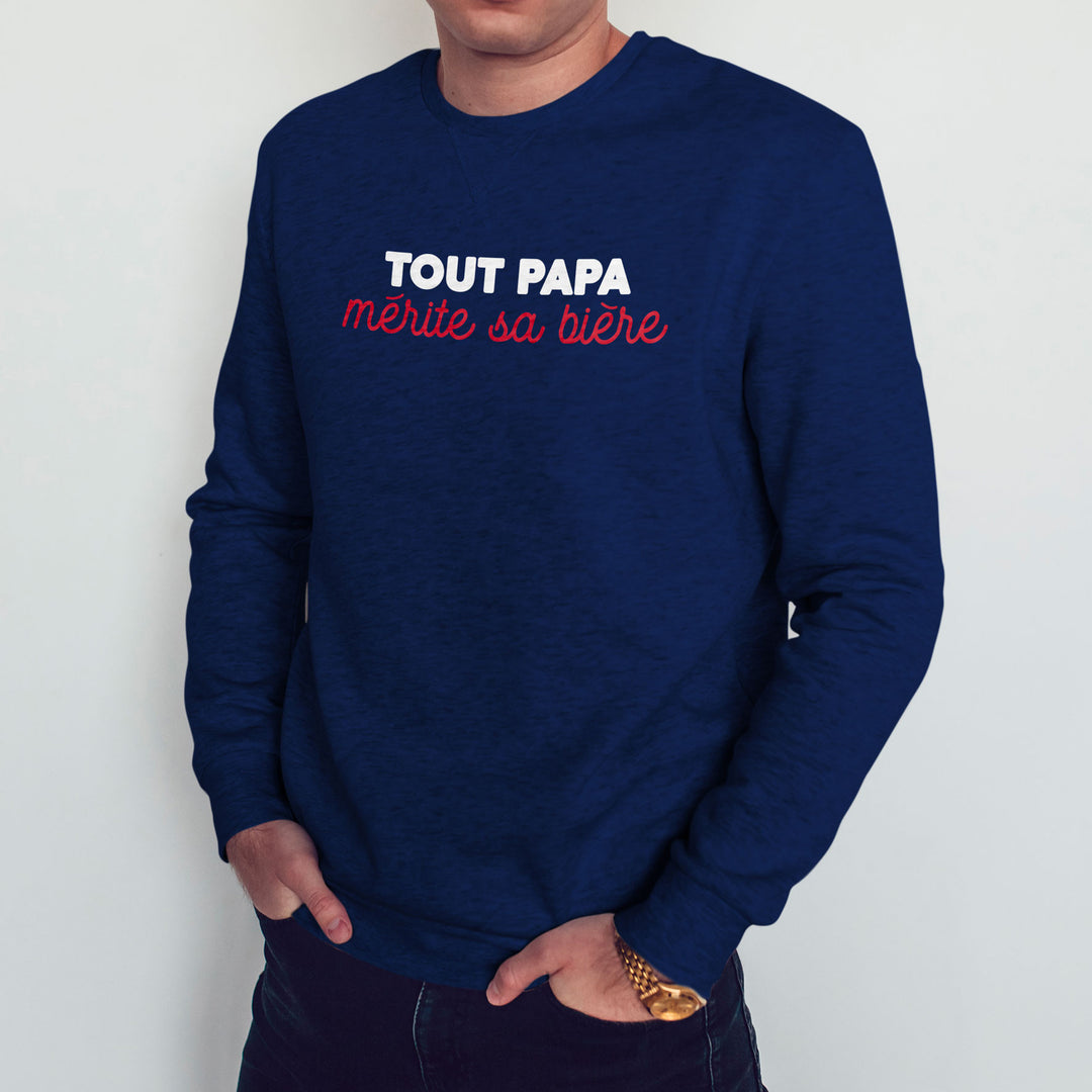 Sweat Homme imprimé - Tout papa mérite sa bière