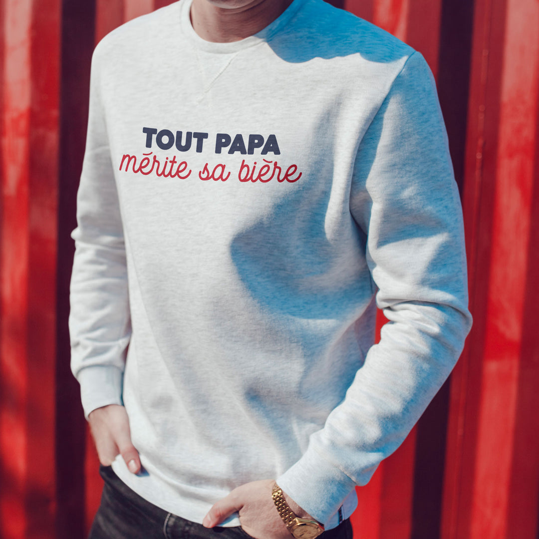 Sweat Homme imprimé - Tout papa mérite sa bière