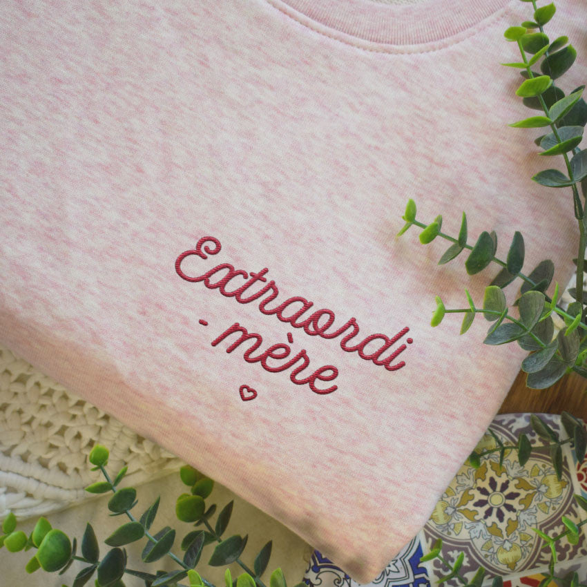 Sweat brodé - Extraordi-mère