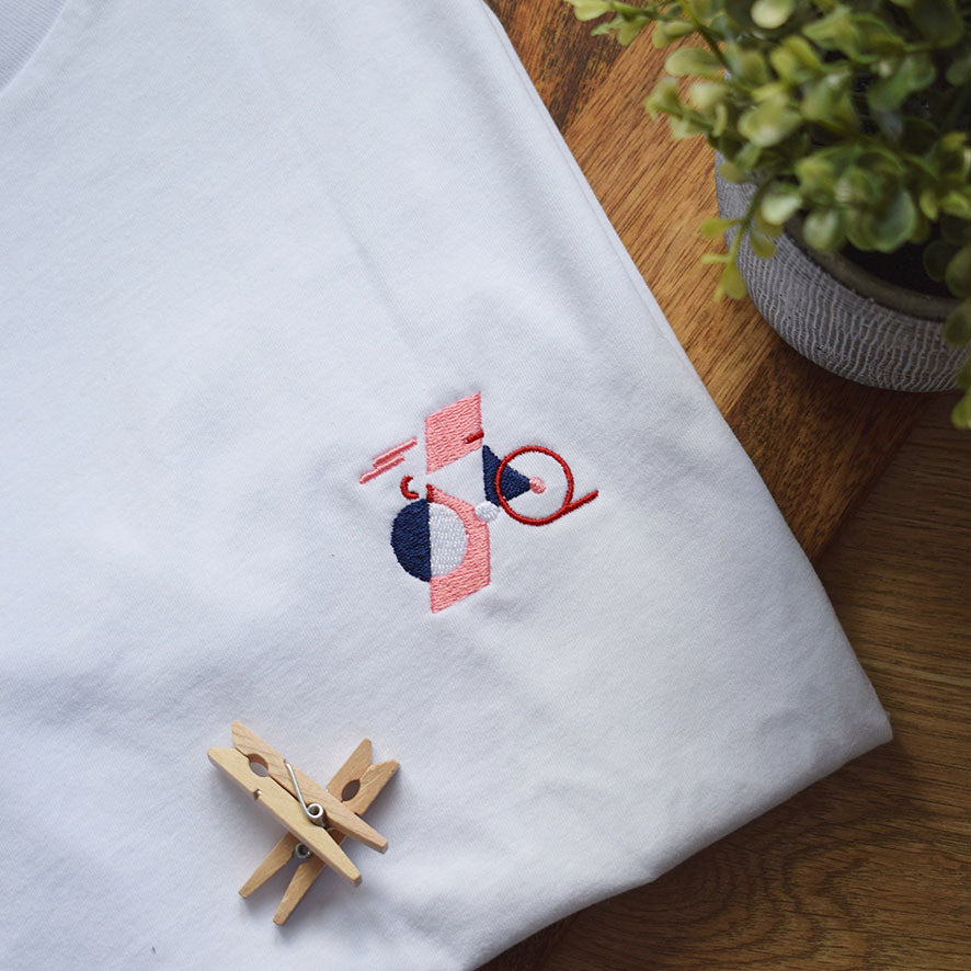 T-shirt brodé - Vélo 3D
