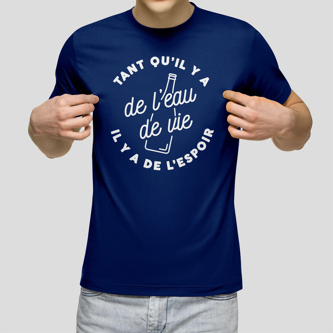 T-shirt Homme imprimé - Tant qu'il y a de l'eau de vie