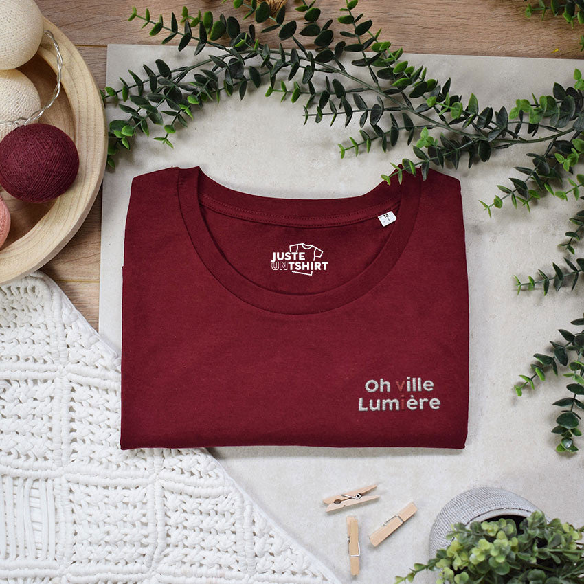 T-shirt brodé - Oh ville lumière
