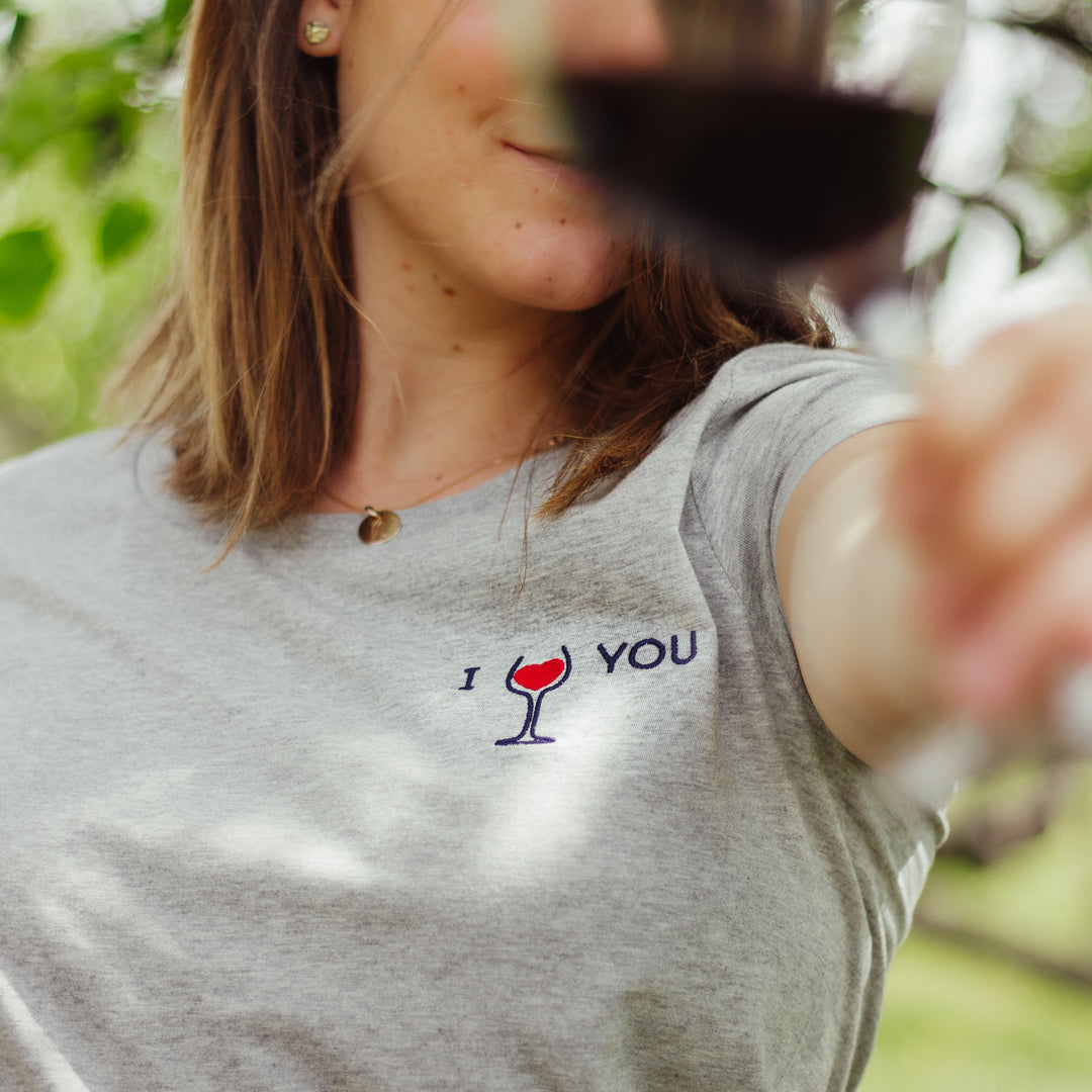 T-shirt brodé - I love you