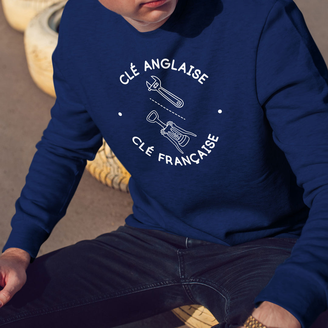Sweat Homme imprimé - Clé anglaise clé française