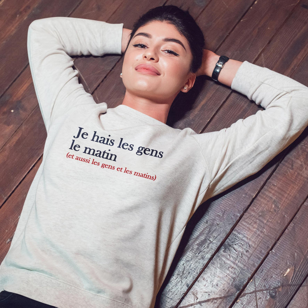 Sweat Femme imprimé - Je hais les gens