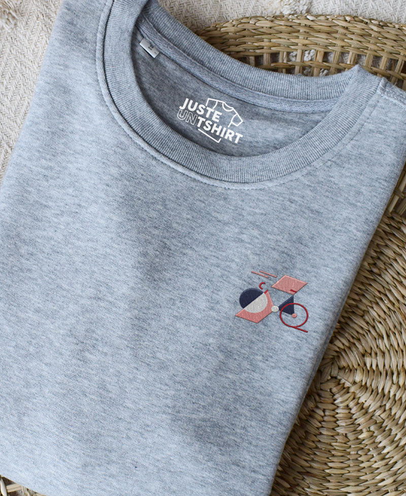 Sweat brodé - vélo 3D