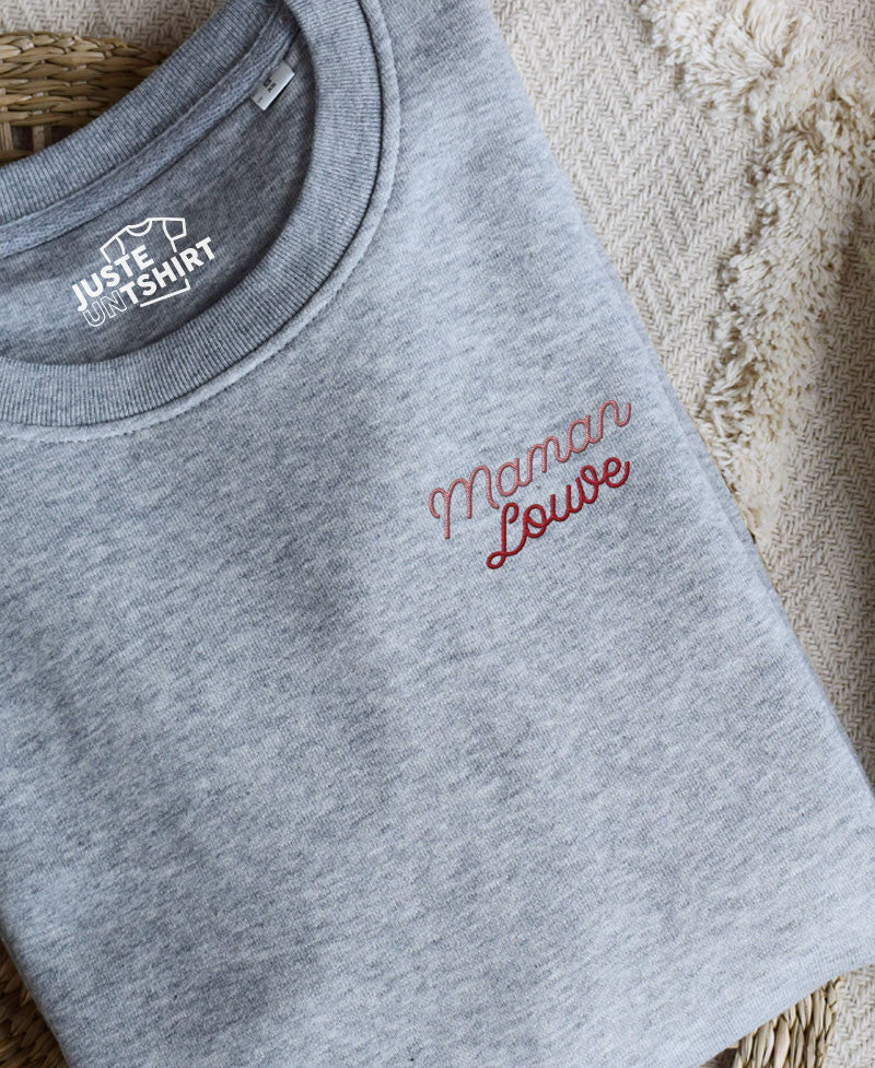 Sweat brodé - Maman louve