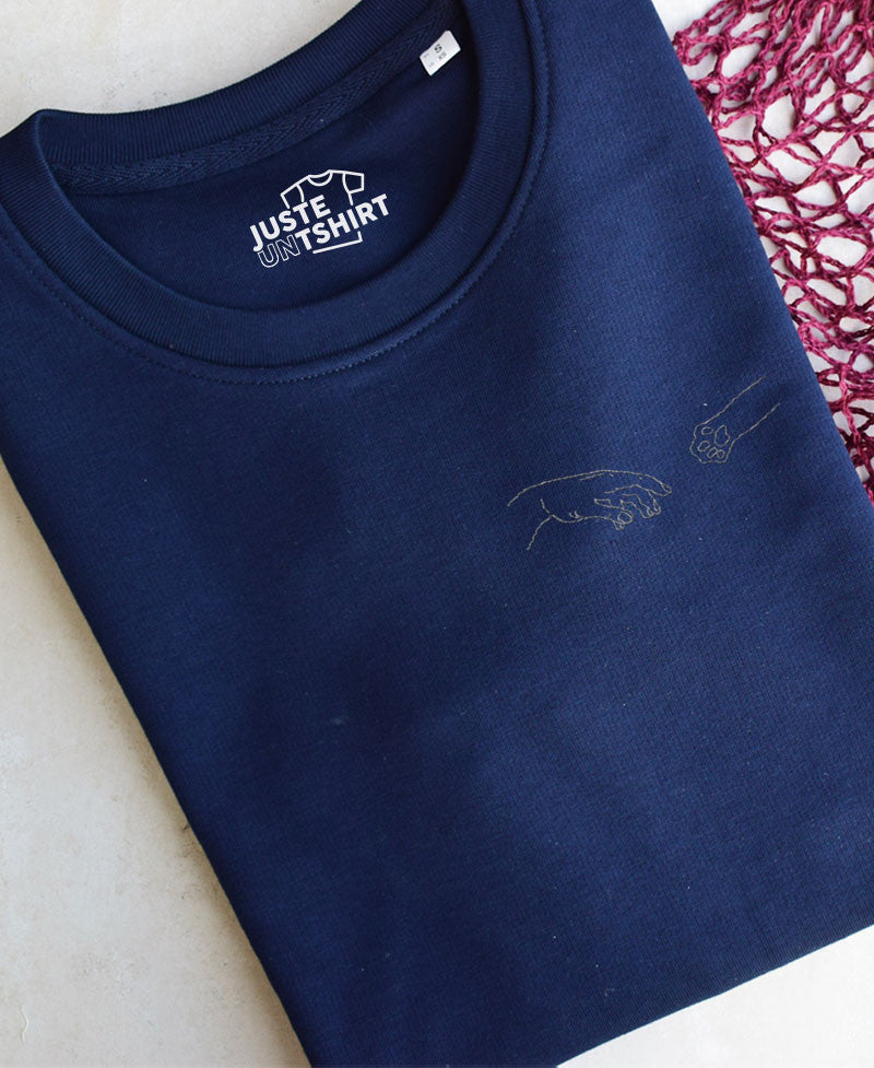 Sweat brodé - Patte de chat