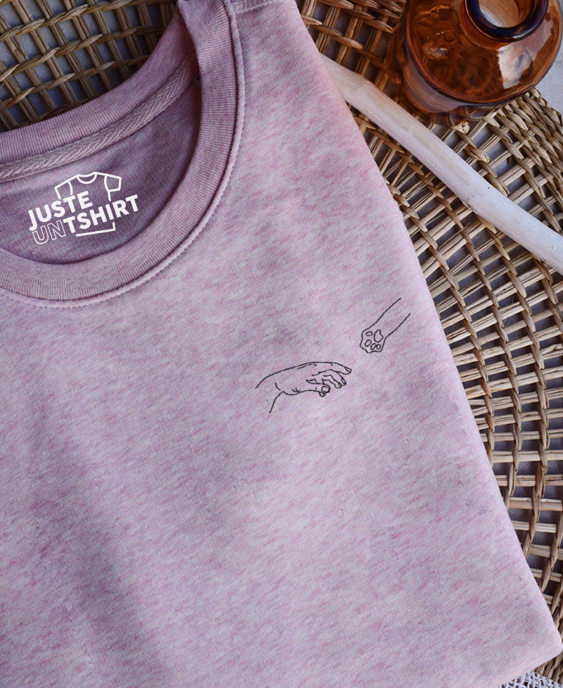 Sweat brodé - Patte de chat