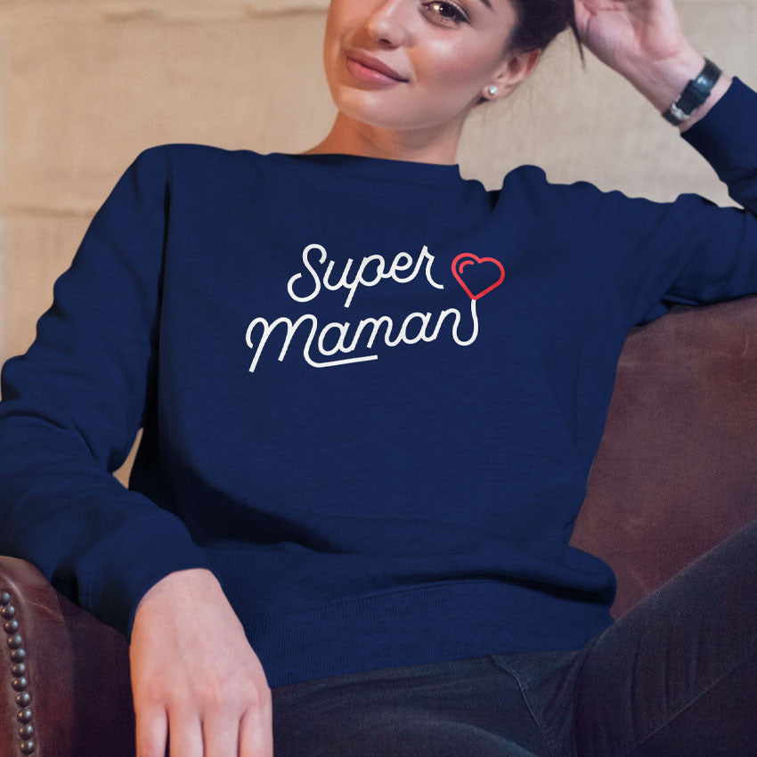 Sweat Imprimé Femme - Super maman