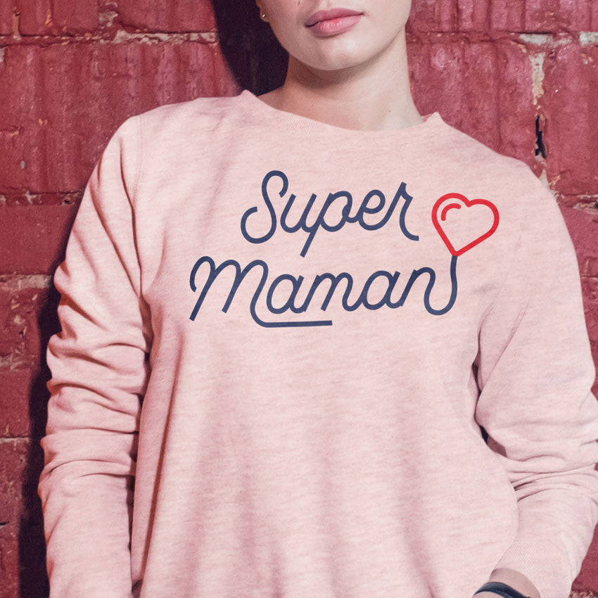 Sweat Imprimé Femme - Super maman