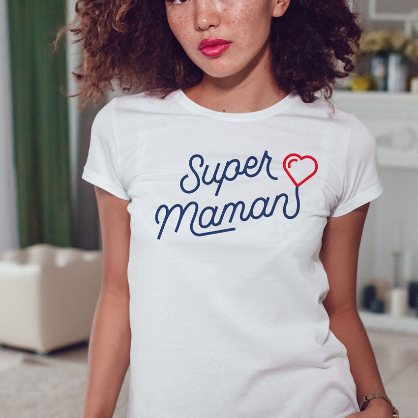 T-shirt imprimé Femme - Super maman