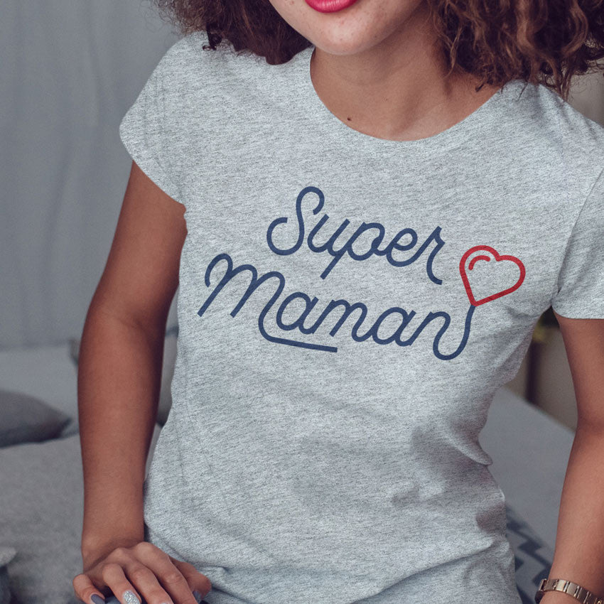 T-shirt imprimé Femme - Super maman