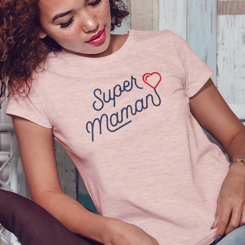 T-shirt imprimé Femme - Super maman