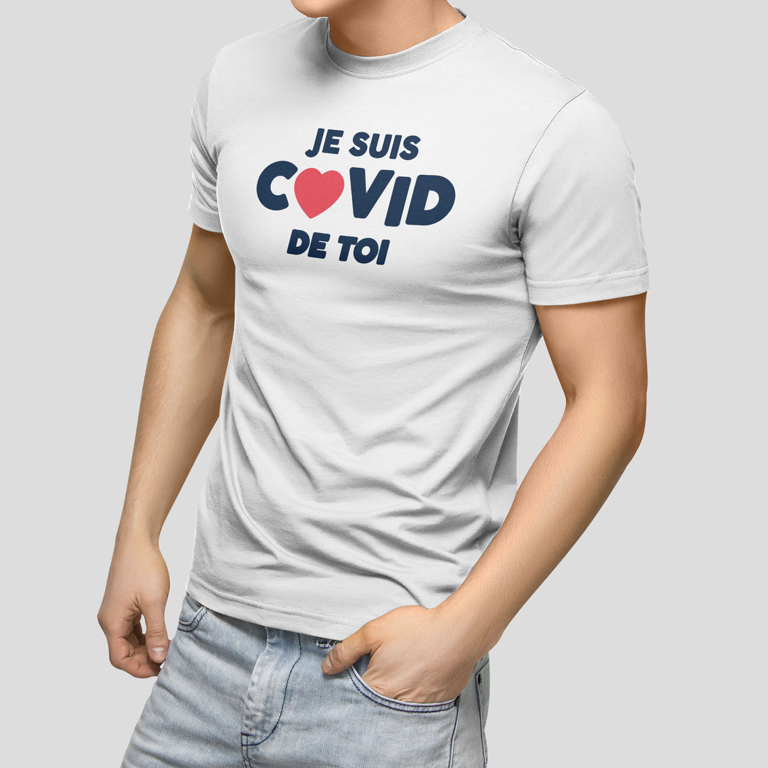 T-shirt imprimé Homme - Je suis Covid de toi