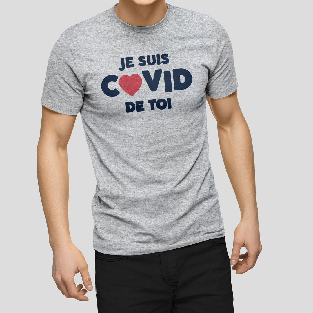 T-shirt imprimé Homme - Je suis Covid de toi