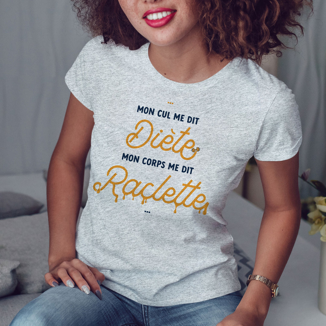 T-shirt imprimé Femme - Mon corps me dit Raclette