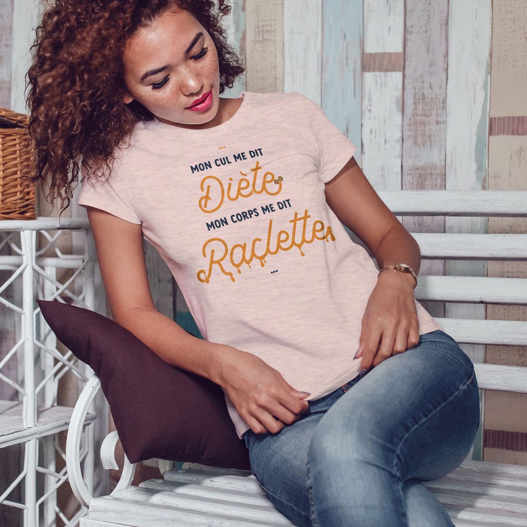 T-shirt imprimé Femme - Mon corps me dit Raclette