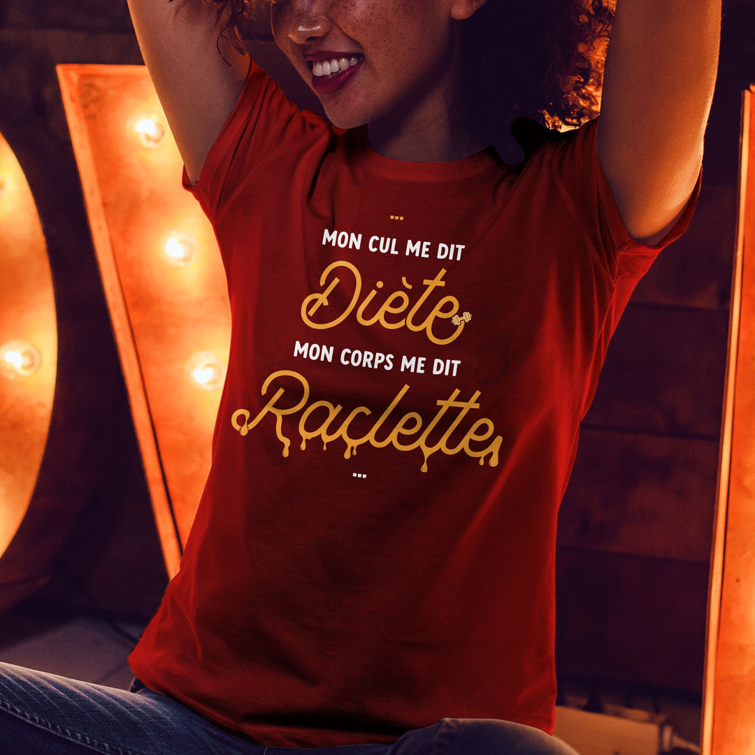 T-shirt imprimé Femme - Mon corps me dit Raclette