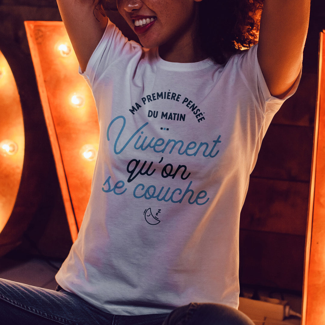T-shirt imprimé Femme - Ma première pensée du matin
