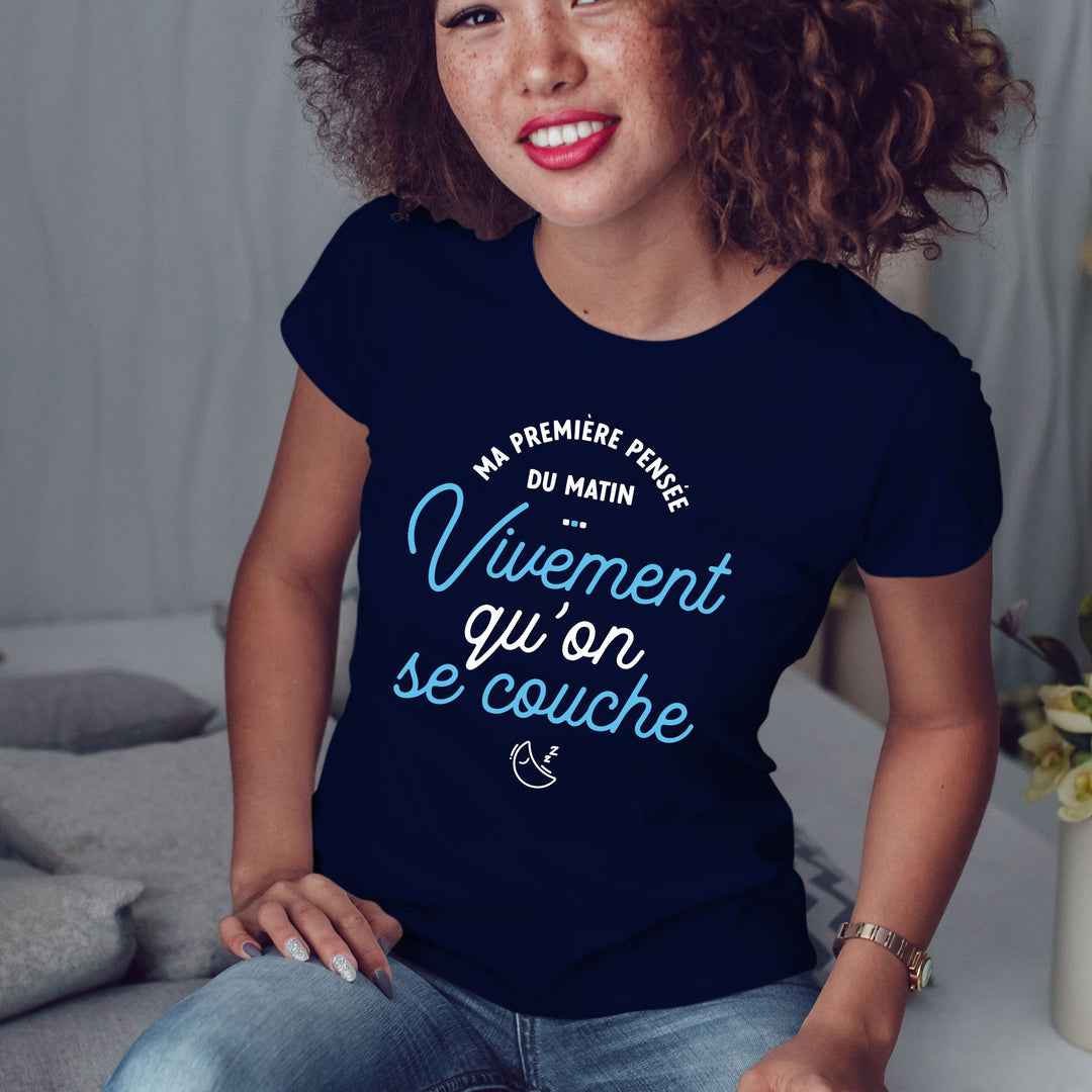 T-shirt imprimé Femme - Ma première pensée du matin