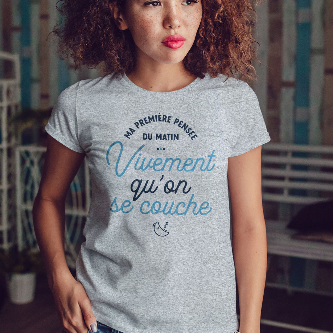 T-shirt imprimé Femme - Ma première pensée du matin