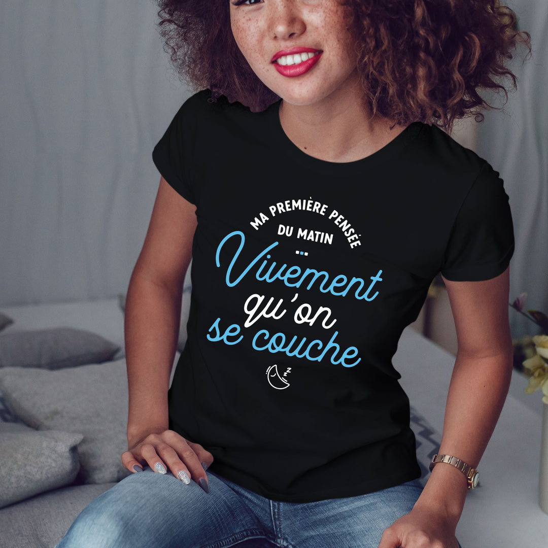 T-shirt imprimé Femme - Ma première pensée du matin