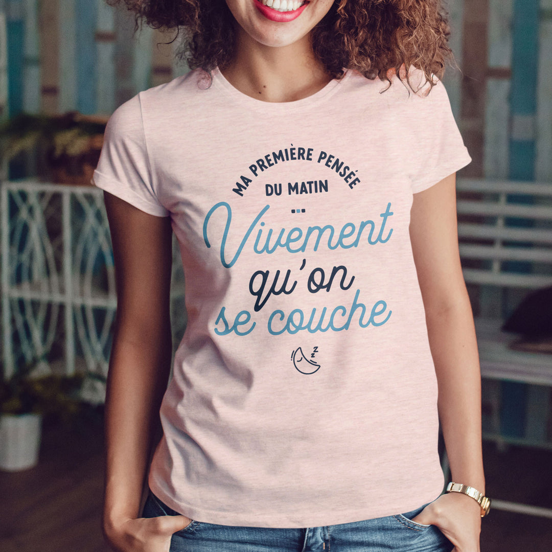 T-shirt imprimé Femme - Ma première pensée du matin