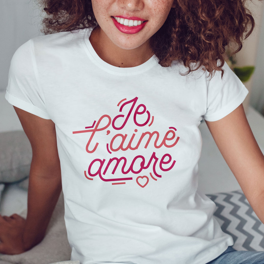 T-shirt imprimé Femme - Je l'aime Amore