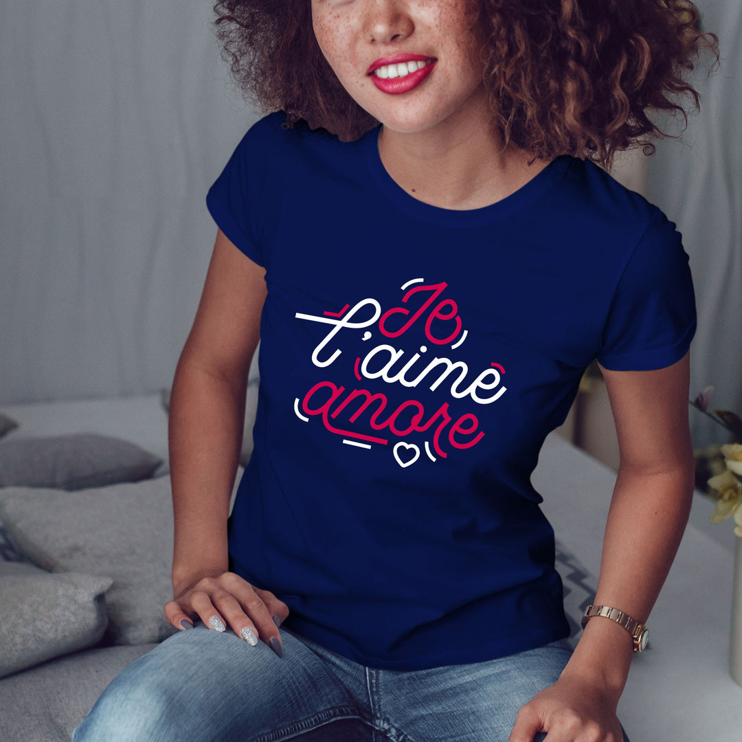 T-shirt imprimé Femme - Je l'aime Amore