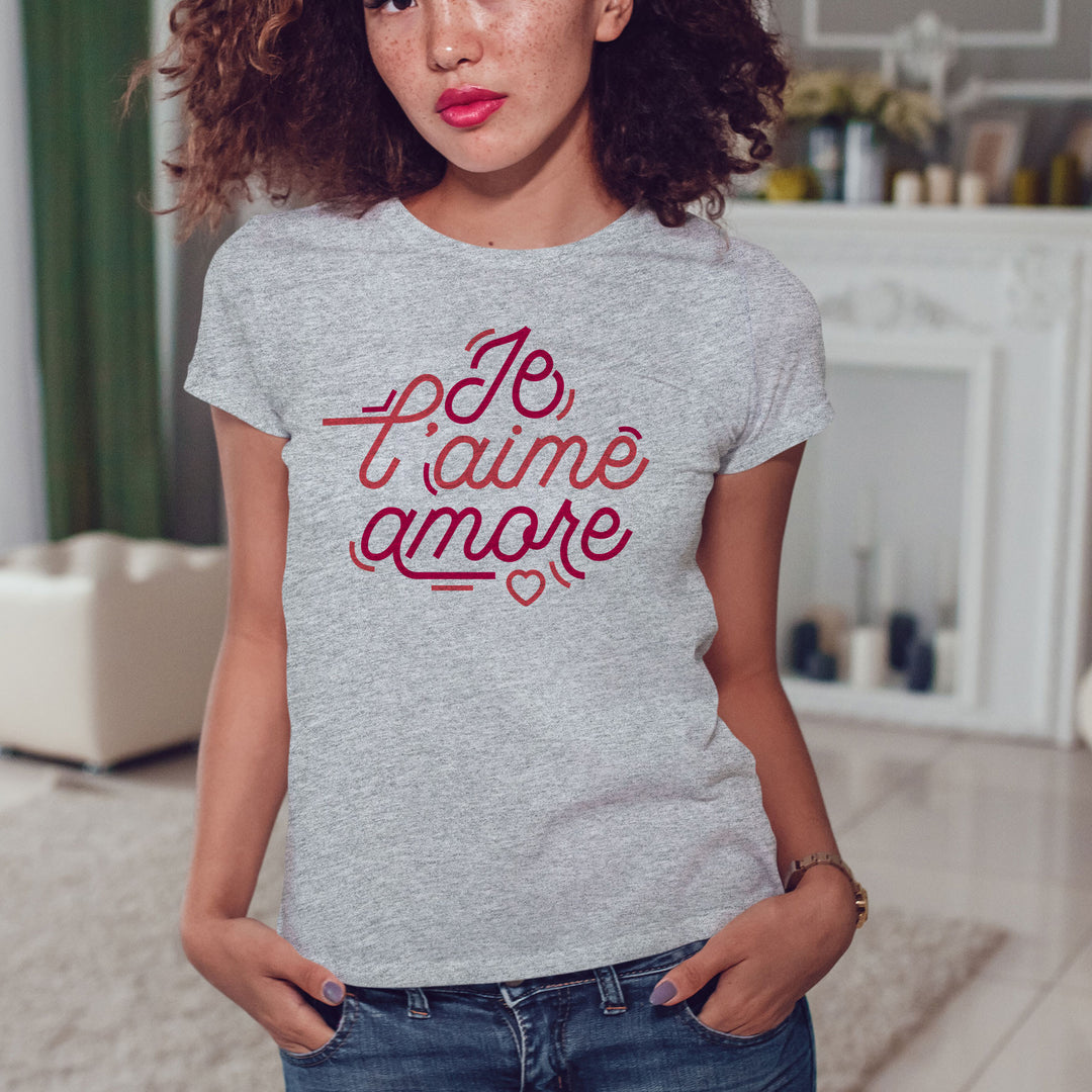 T-shirt imprimé Femme - Je l'aime Amore