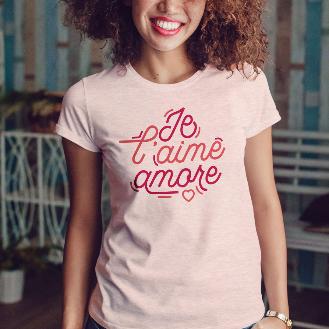 T-shirt imprimé Femme - Je l'aime Amore