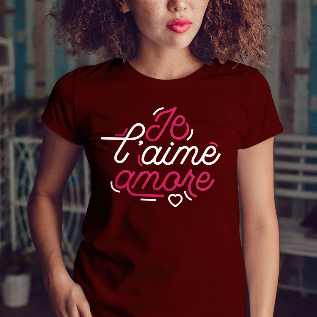 T-shirt imprimé Femme - Je l'aime Amore