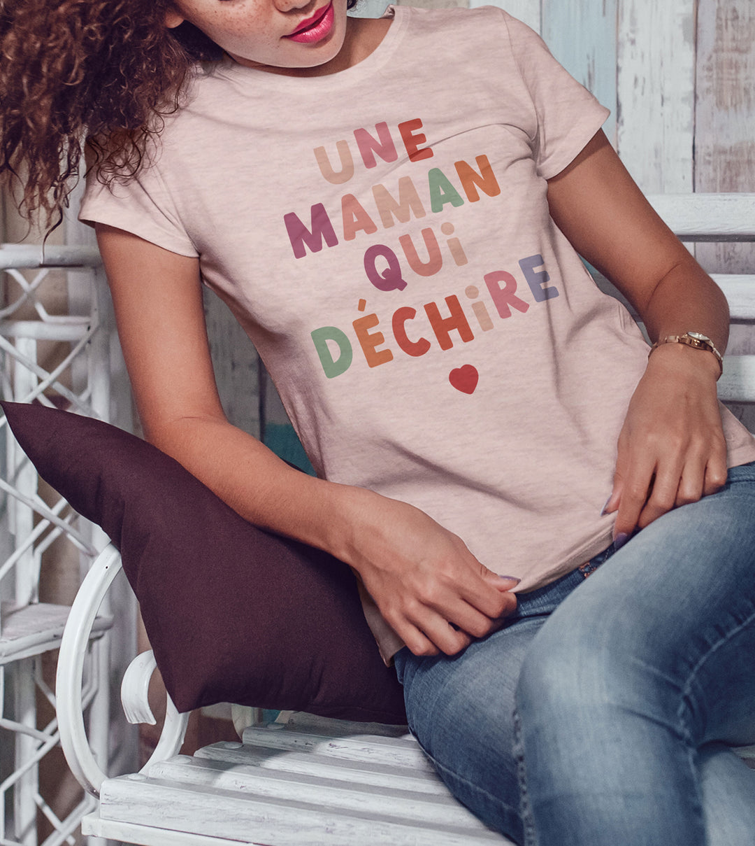 T-shirt imprimé Femme - Une maman qui déchire