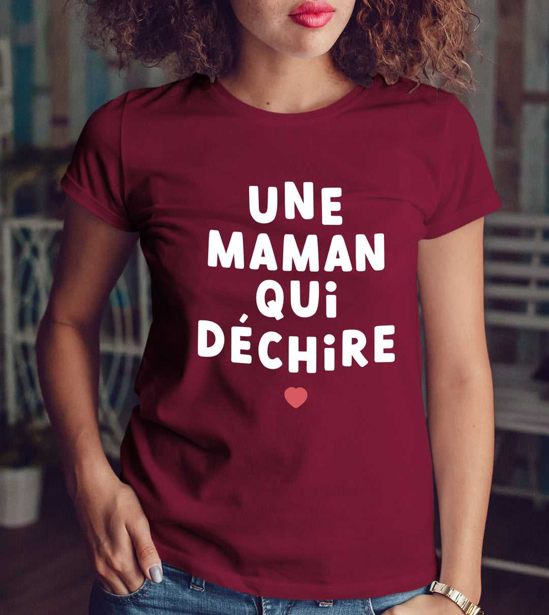 T-shirt imprimé Femme - Une maman qui déchire