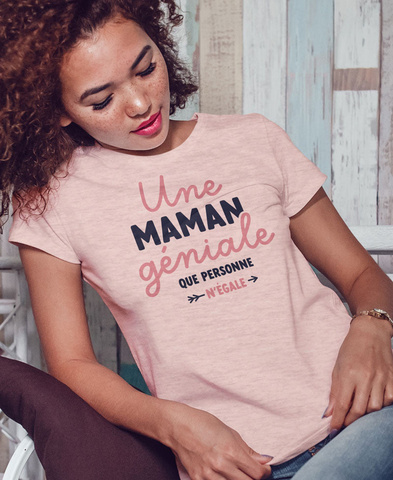 T-shirt imprimé Femme - Une maman géniale