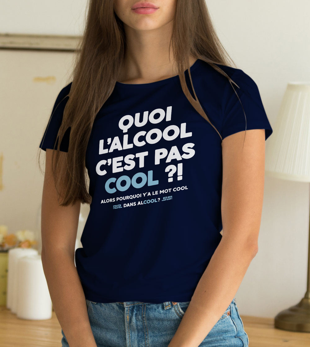 T-shirt imprimé Femme - L'alcool c'est pas cool