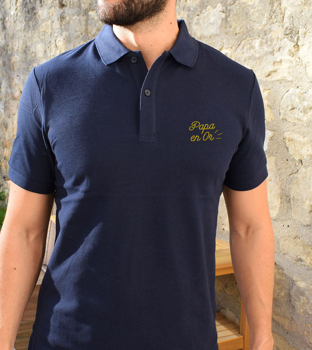 Polo Brodé - Papa en Or