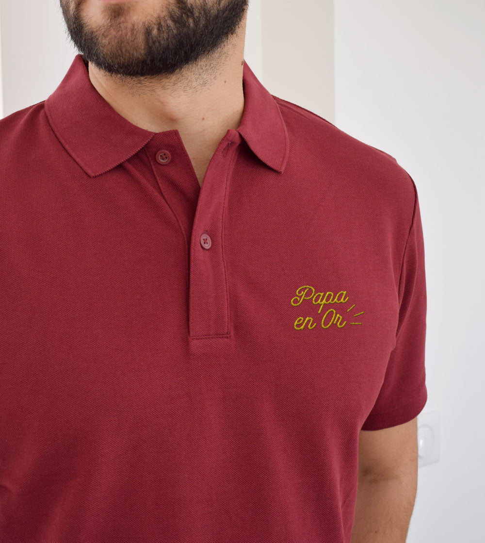 Polo Brodé - Papa en Or