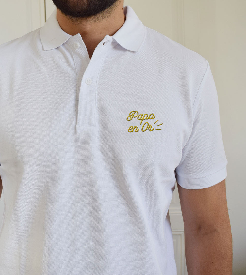 Polo Brodé - Papa en Or