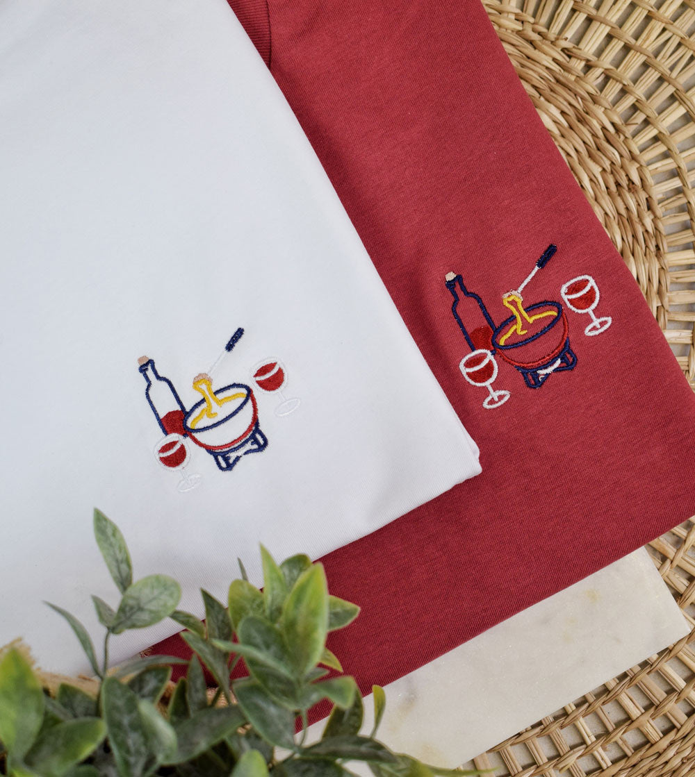 T-shirt brodé - Fondue Savoyarde