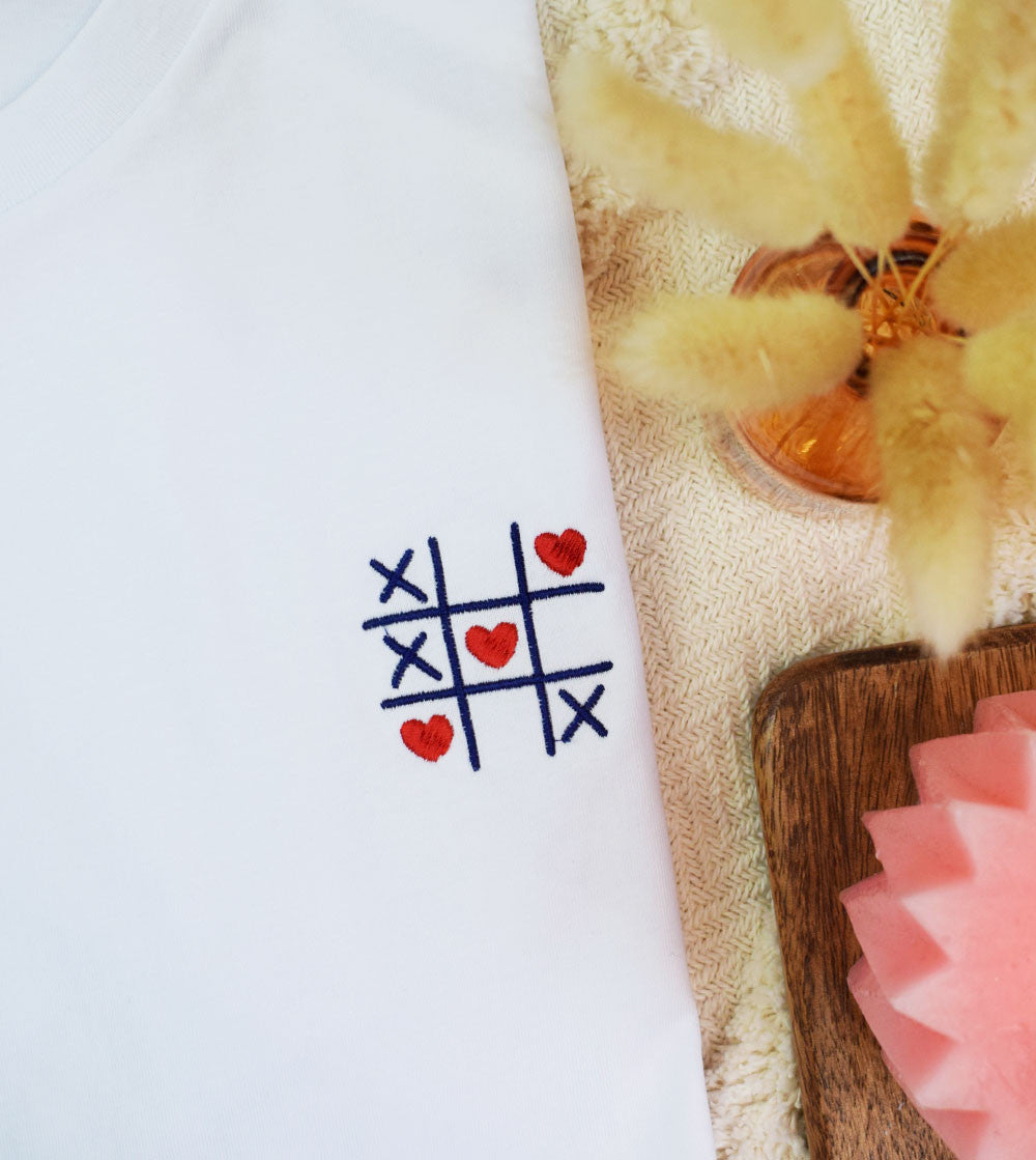 T-shirt Brodé - Morpion Love
