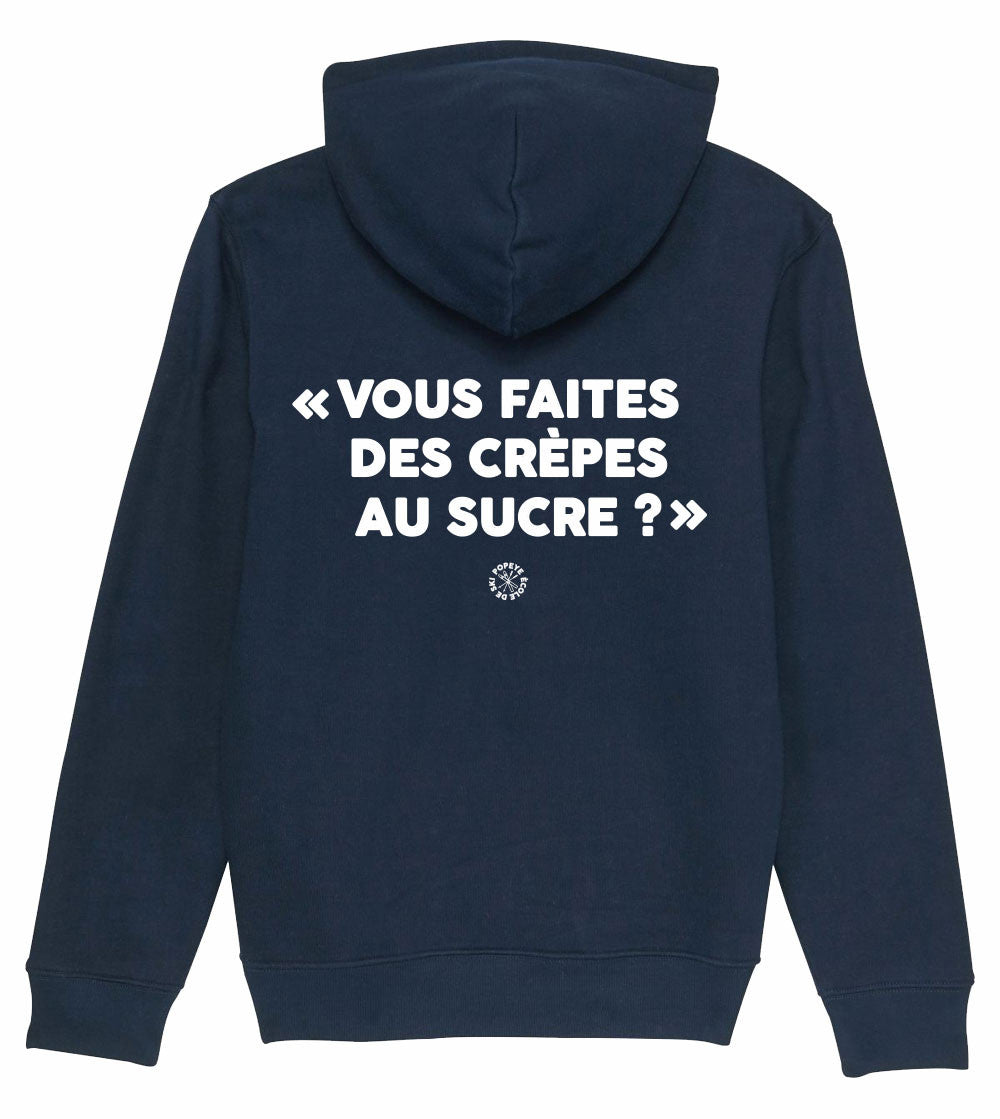 Sweat imprimé à capuche - Vous faites des crêpes au sucre