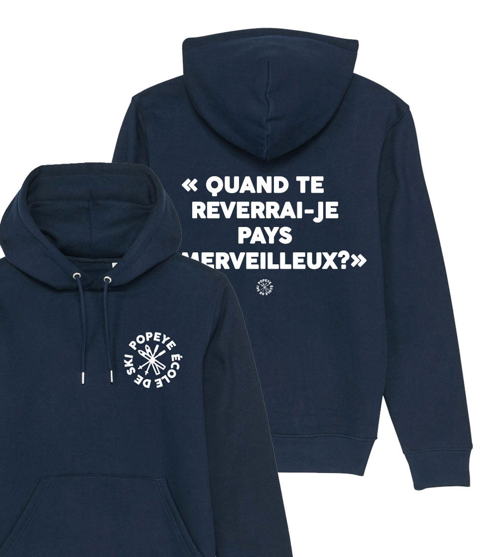 Sweat imprimé à capuche - Pays Merveilleux