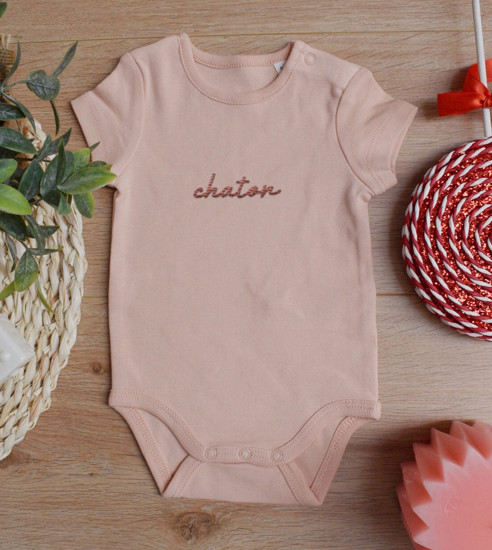 Body Bébé Brodé - Chaton
