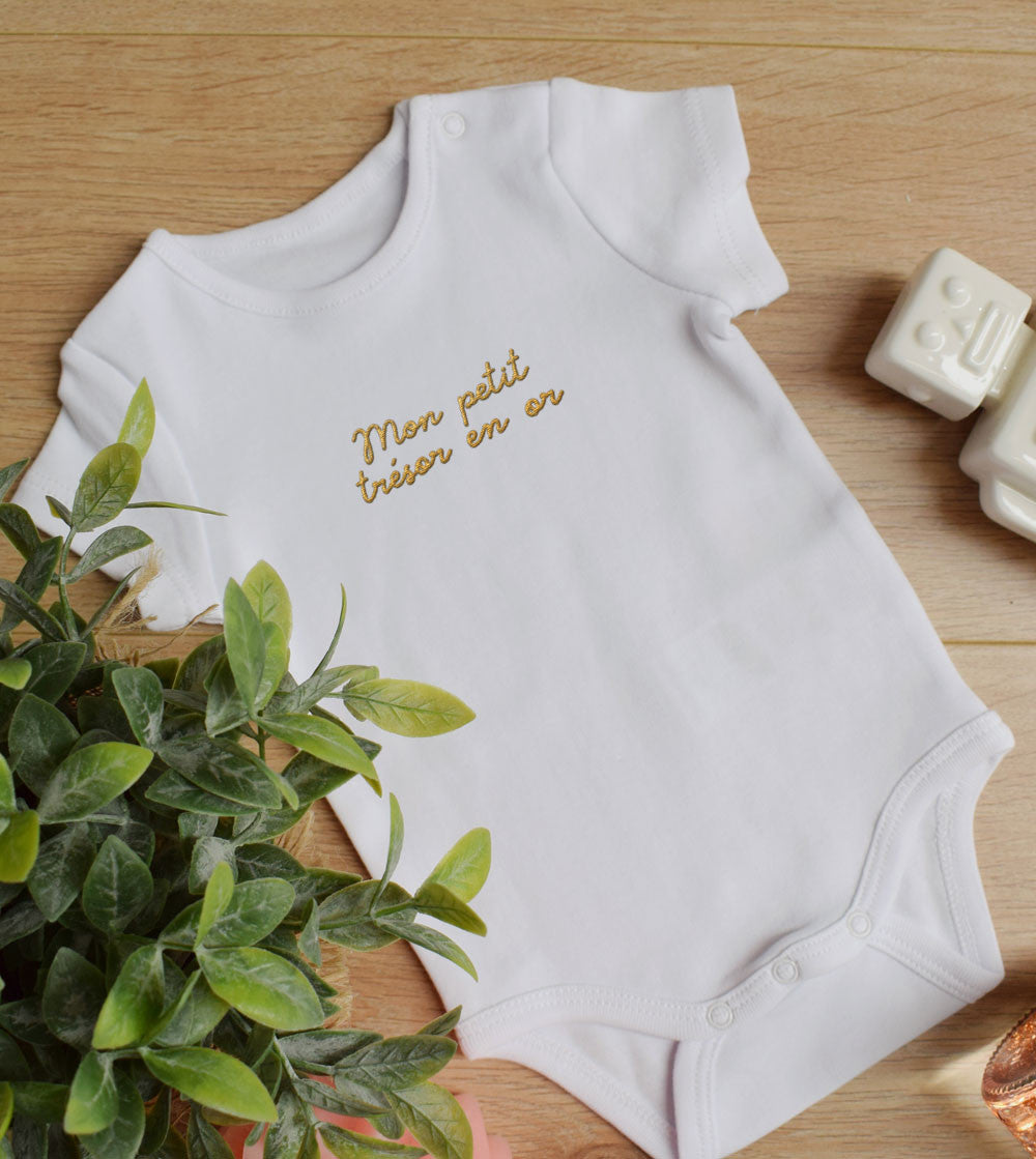 Body Bébé Brodé - Mon petit trésor