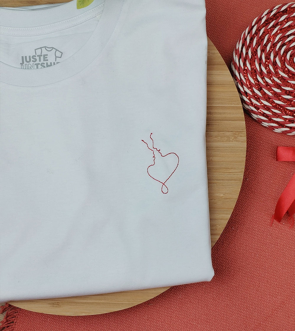 T-shirt brodé - Toi & moi