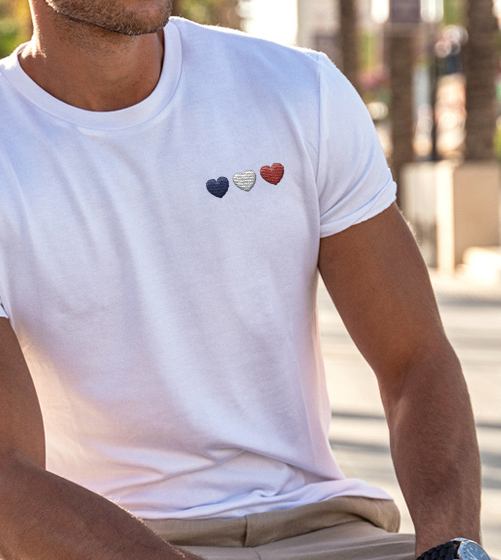 T-shirt Brodé - Coeur France