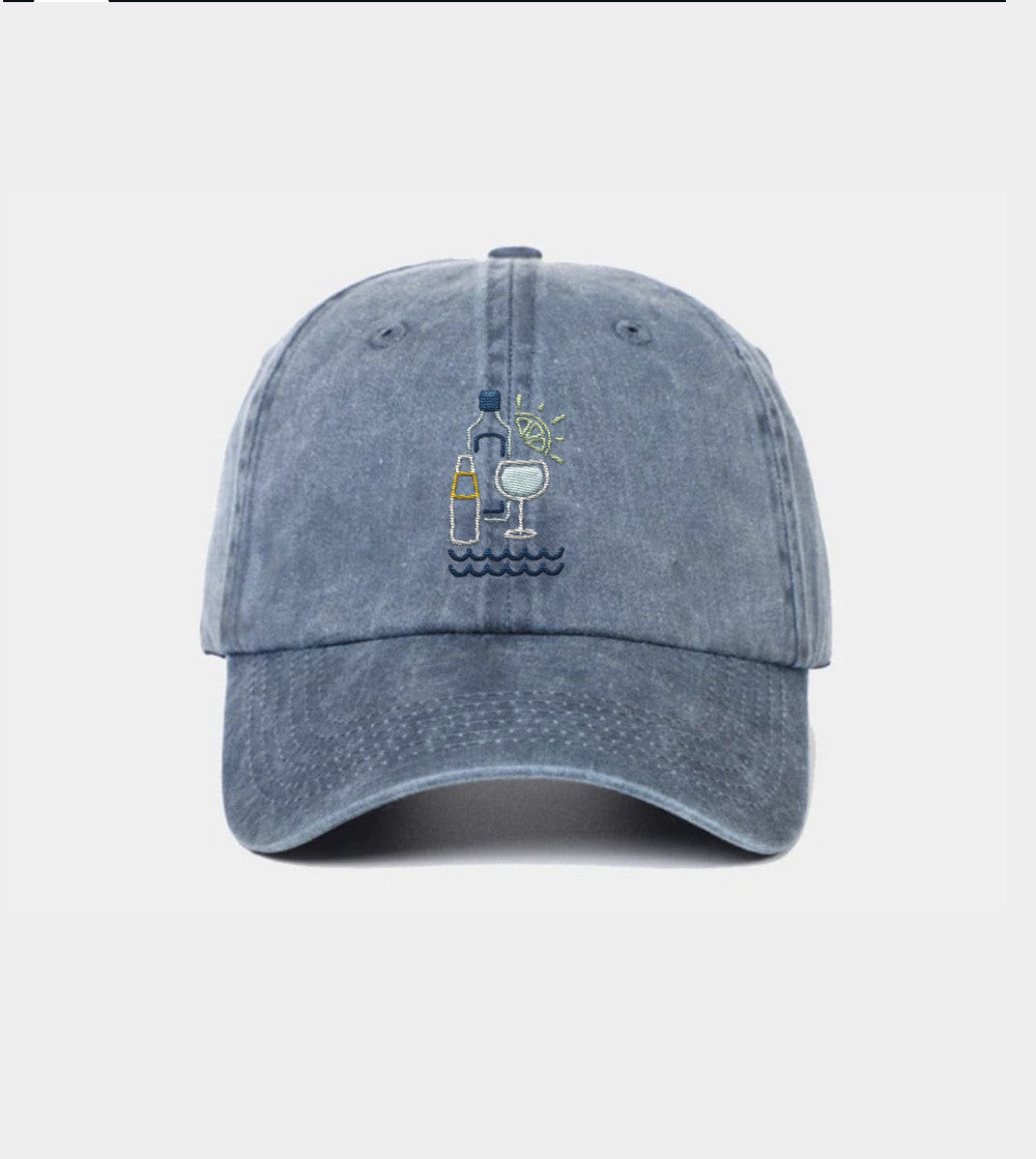Casquette Brodée Bleu - Gin To des vacances