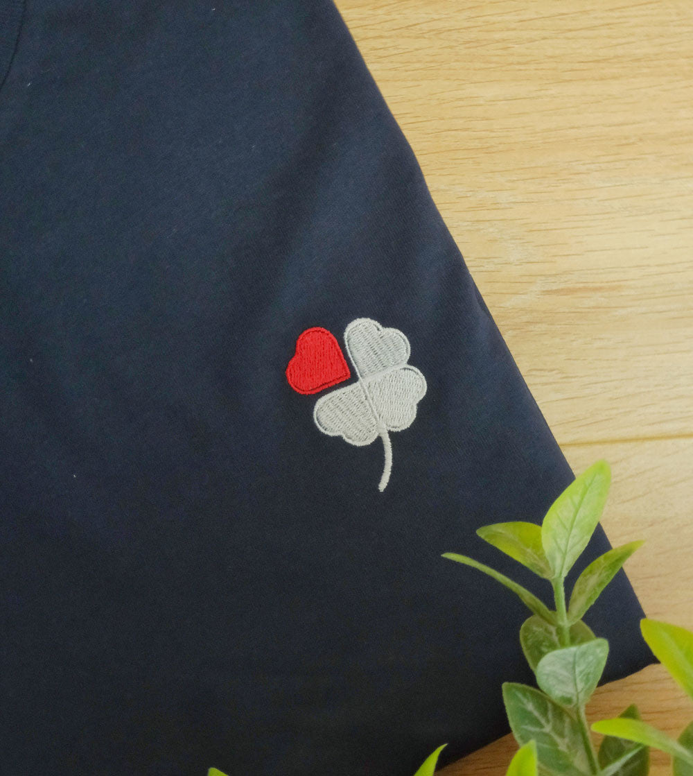 T-shirt brodé - Trèfle à 4 coeurs